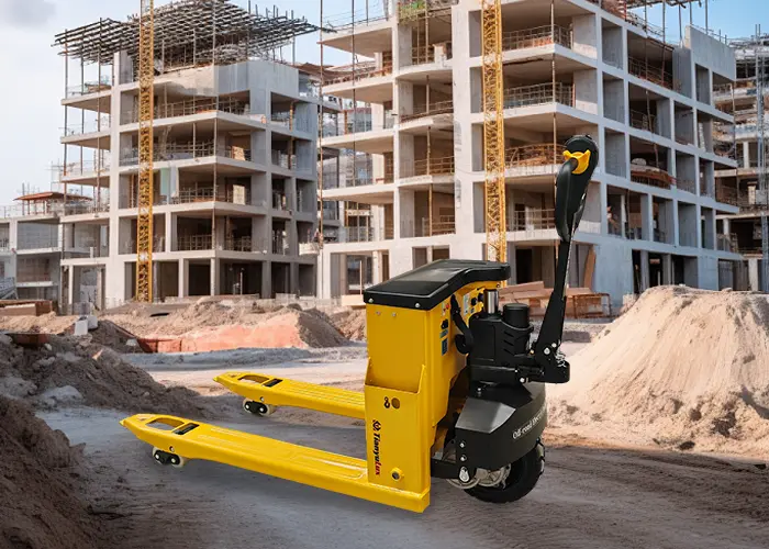 What to do if traditional pallet trucks are not suitable for construction sites?
